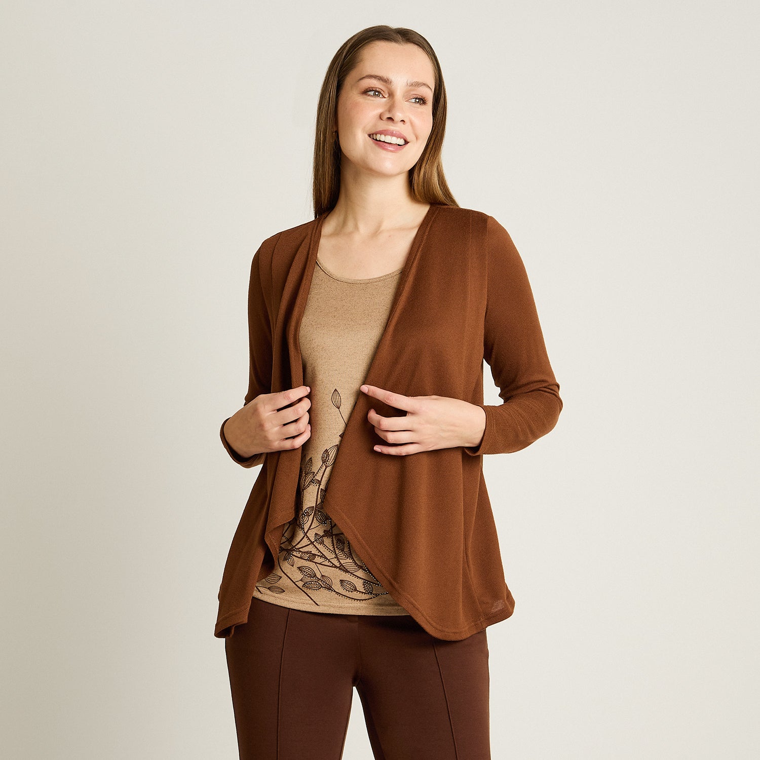 Polera Lanilla Camel Twin Set con Tapado