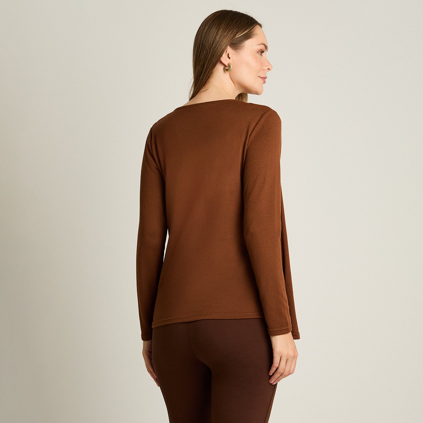 Polera Lanilla Camel Twin Set con Tapado