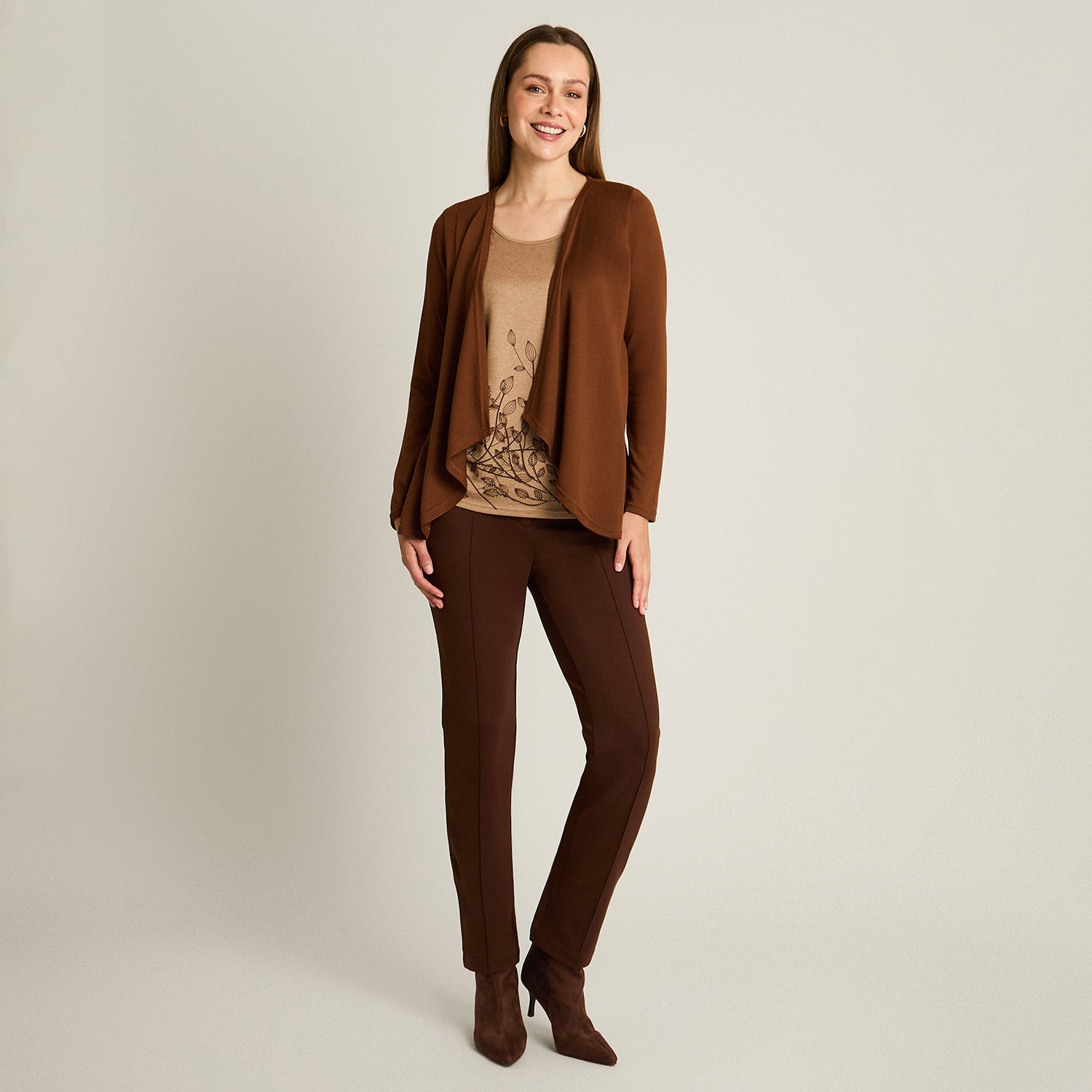 Polera Lanilla Camel Twin Set con Tapado