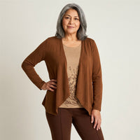 Polera Lanilla Camel Twin Set con Tapado en modelo adulta