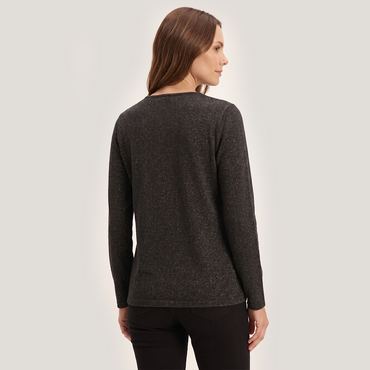 Polera Marengo Twin Set Con Tapado Y Brillo Lúrex