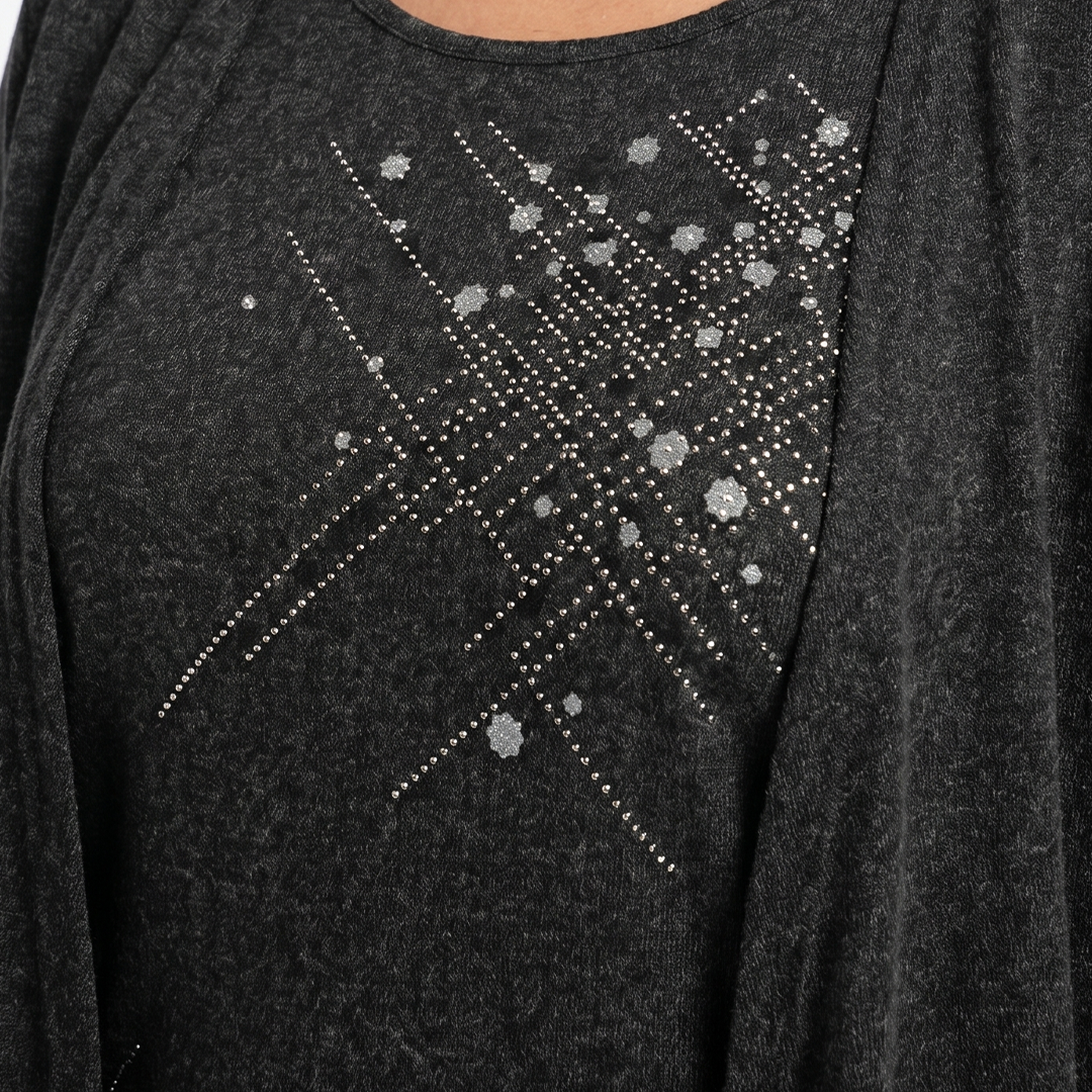 Polera Marengo Twin Set Con Tapado Y Brillo Lúrex