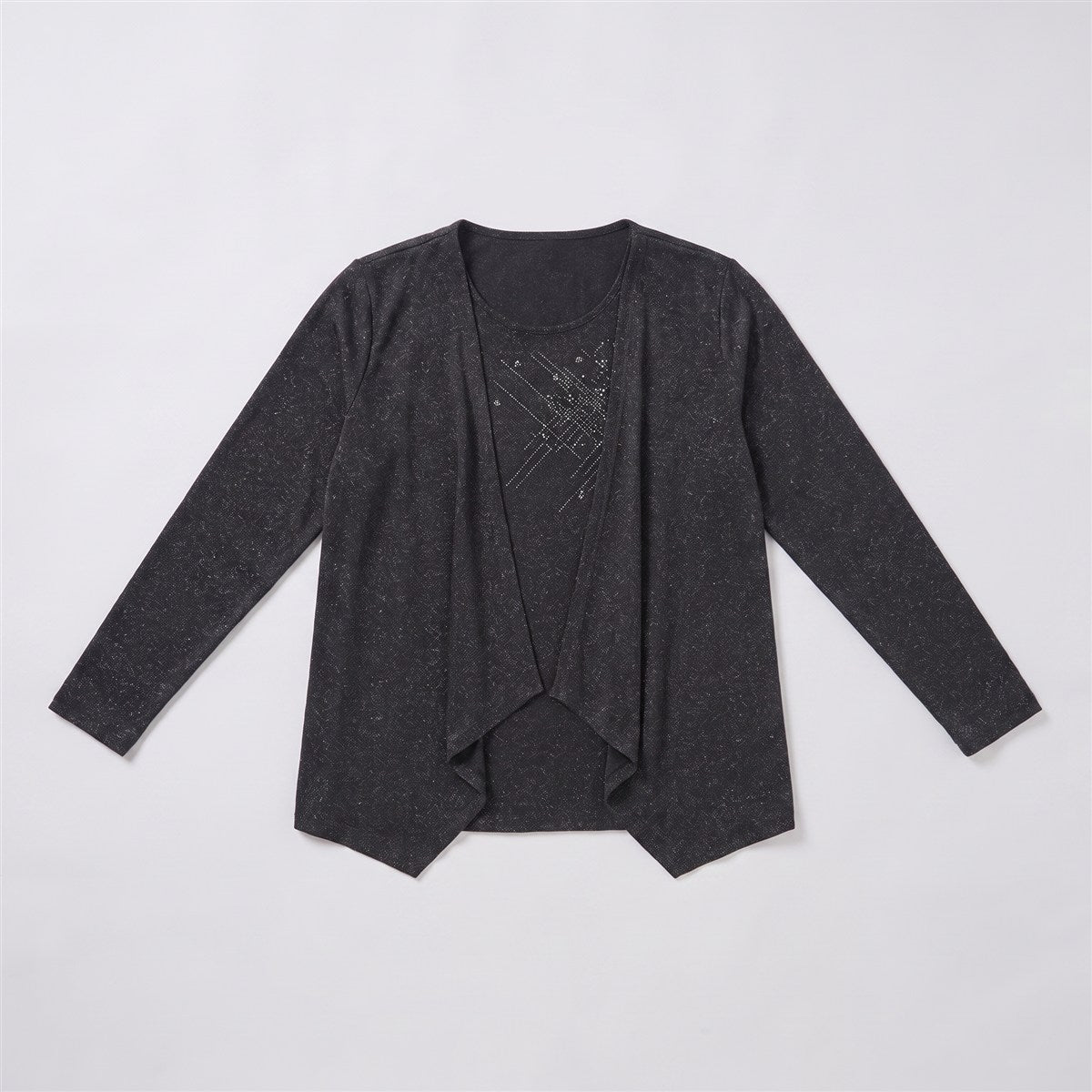 Polera Marengo Twin Set Con Tapado Y Brillo Lurex en plano