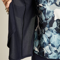 Polera Azul Manga Larga Elasticidad Media Sin Forro Calce Normal Tela Camant