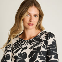 Polera Negro Manga Larga Elasticidad Media Sin Forro Calce Normal Tela Punto