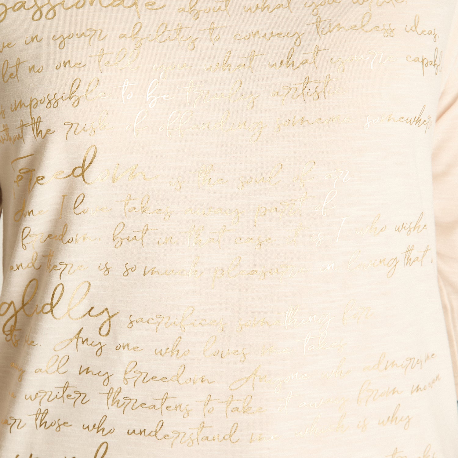 Polera Arena Manga 3/4 Elasticidad Media Sin Forro Calce Normal Tela Punto