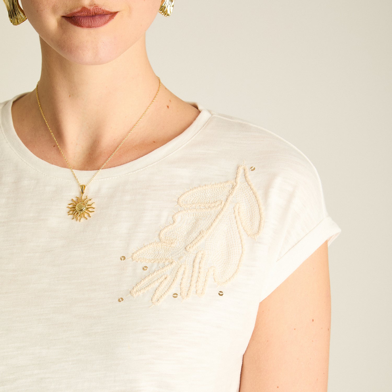 Polera Crudo Manga Corta Elasticidad Media Sin Forro Calce Normal Tela Punto