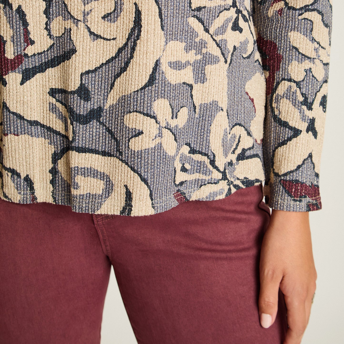 Polera Indigo Manga Larga Elasticidad Media Sin Forro Calce Normal Tela Punto