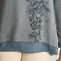Polera Indigo Manga Larga Elasticidad Media Sin Forro Calce Normal Tela Camant