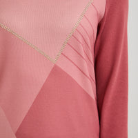 Polera Lanilla Bloqus de Color con Strass Rosado