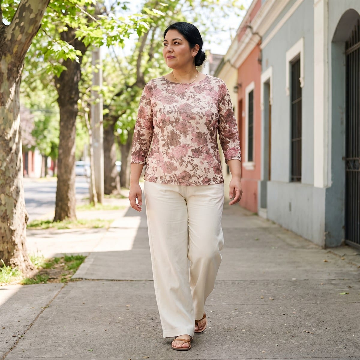 Polera Básica Estampada Amarillo lifestyle