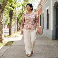 Polera Básica Estampada Amarillo lifestyle