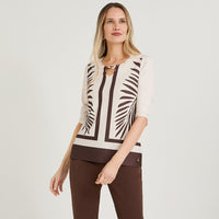Polera Polyspandex Manga 3/4 Beige