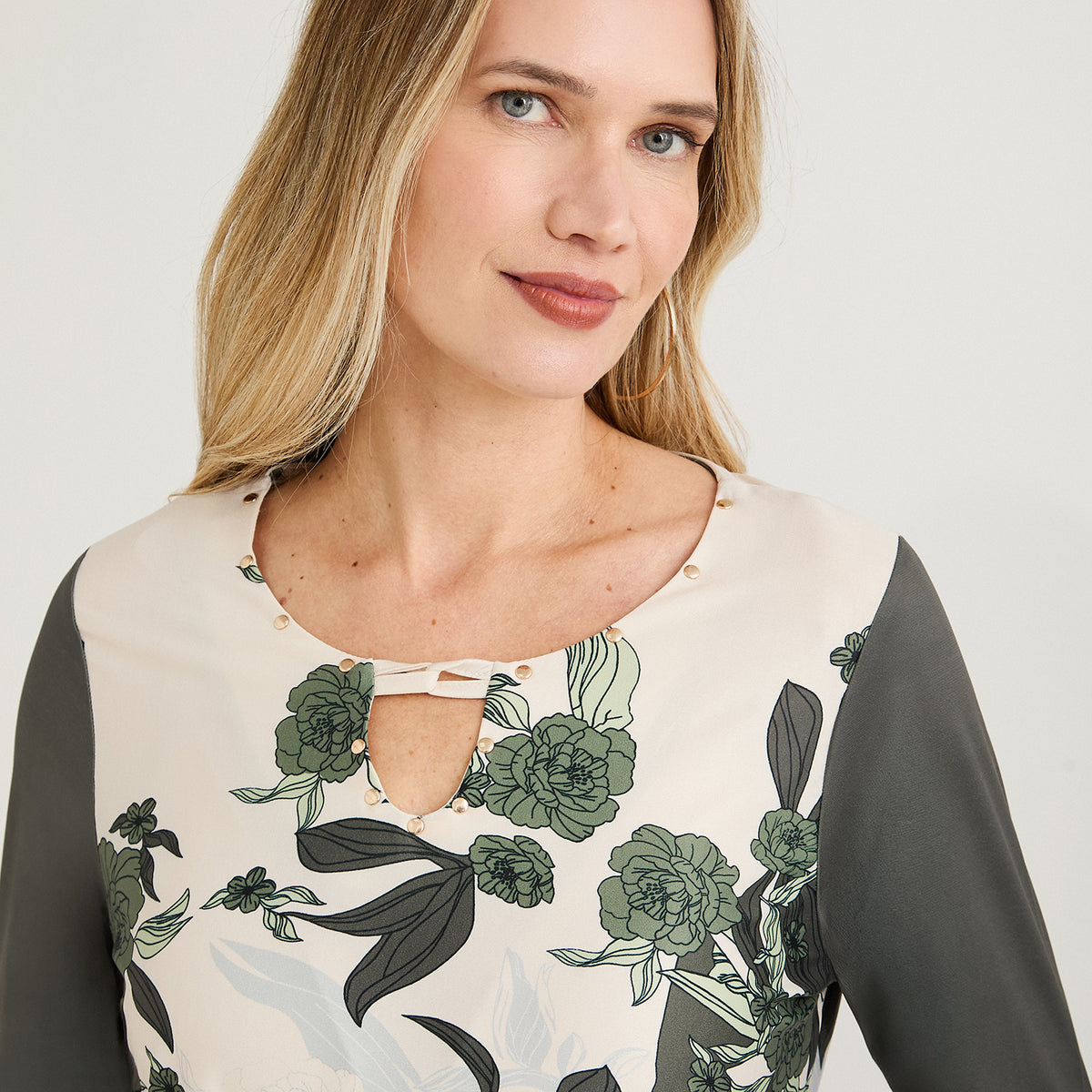 Polera Polyspandex Manga 3/4 Verde