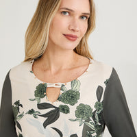 Polera Polyspandex Manga 3/4 Verde