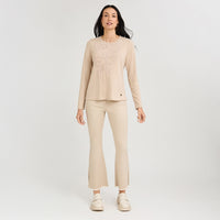 Polera Lanilla con Aplicación Bordada Beige