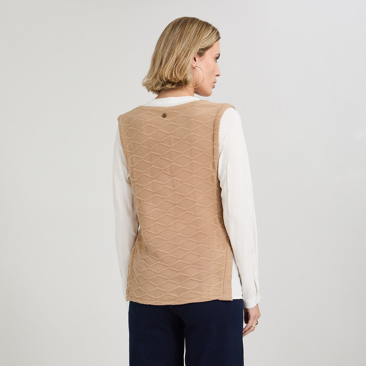 Polera Lanilla con Manga Blusa Camel