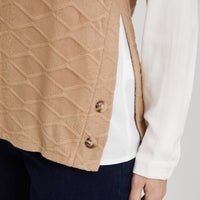 Polera Lanilla con Manga Blusa Camel