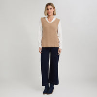 Polera Lanilla con Manga Blusa Camel