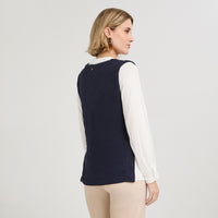 Polera Lanilla con Manga Blusa Azul