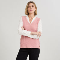 Polera Lanilla con Manga Blusa Rosado