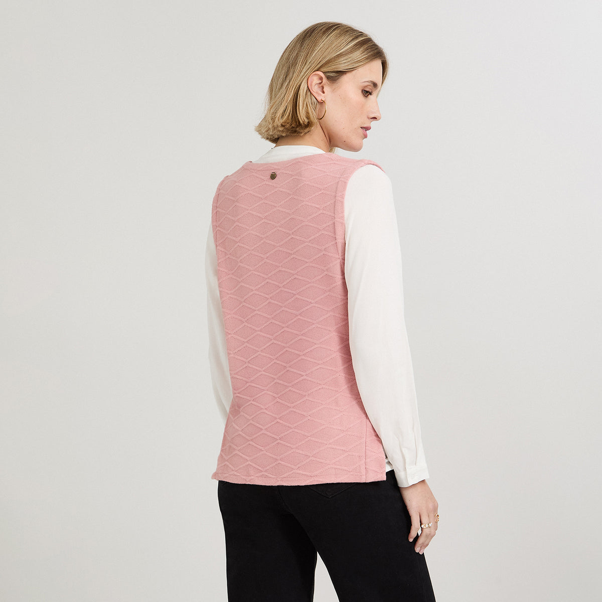 Polera Lanilla con Manga Blusa Rosado