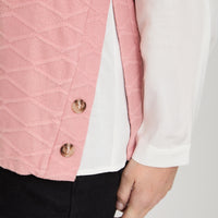 Polera Lanilla con Manga Blusa Rosado