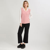 Polera Lanilla con Manga Blusa Rosado