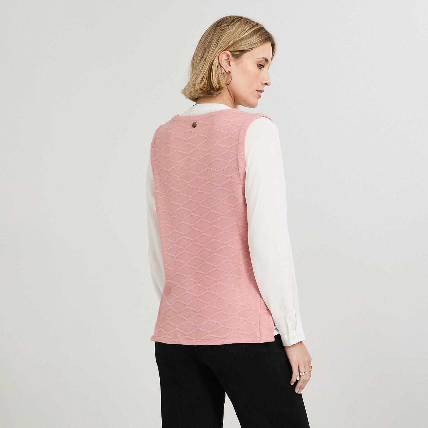 Polera Lanilla con Manga Blusa Rosado