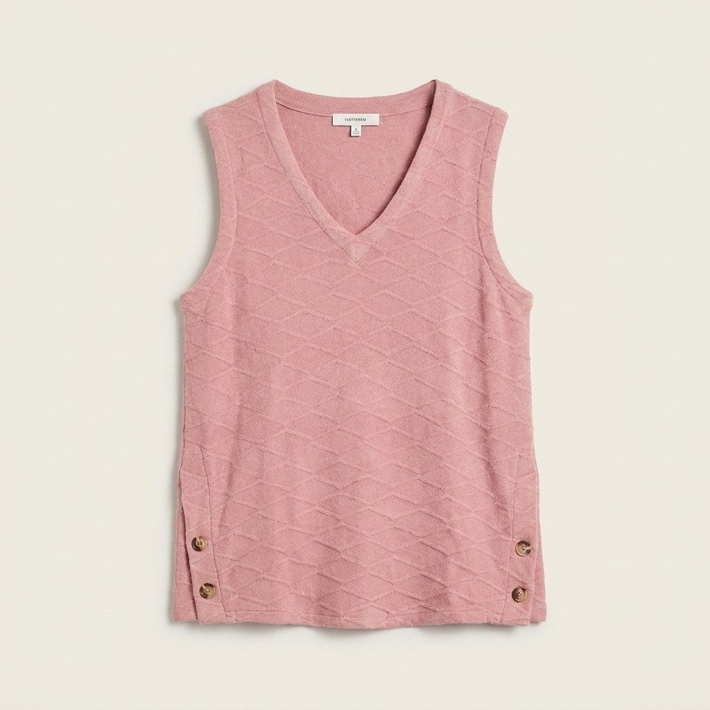 Polera Lanilla con Manga Blusa Rosado en plano