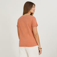 Polera Manga Corta Acid Wash Terracota