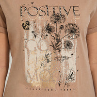 Polera Manga Corta Acid Wash Camel