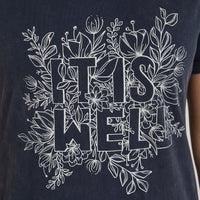 Polera Manga Corta Acid Wash Azul
