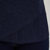 Polera Manga Corta con Aplicación en Faldón Azul