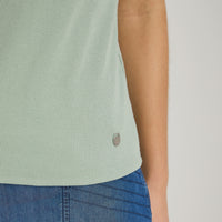 Polera Básica sin Mangas Verde