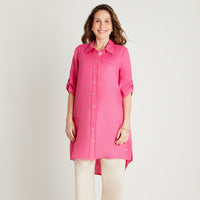 Tapado Fucsia Manga Codo Cuello Camisero Lorenzo di Pontti