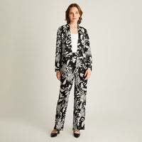 Tapado Negro Estampado Tropical