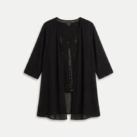 Twin Set Negro con Brillos en plano