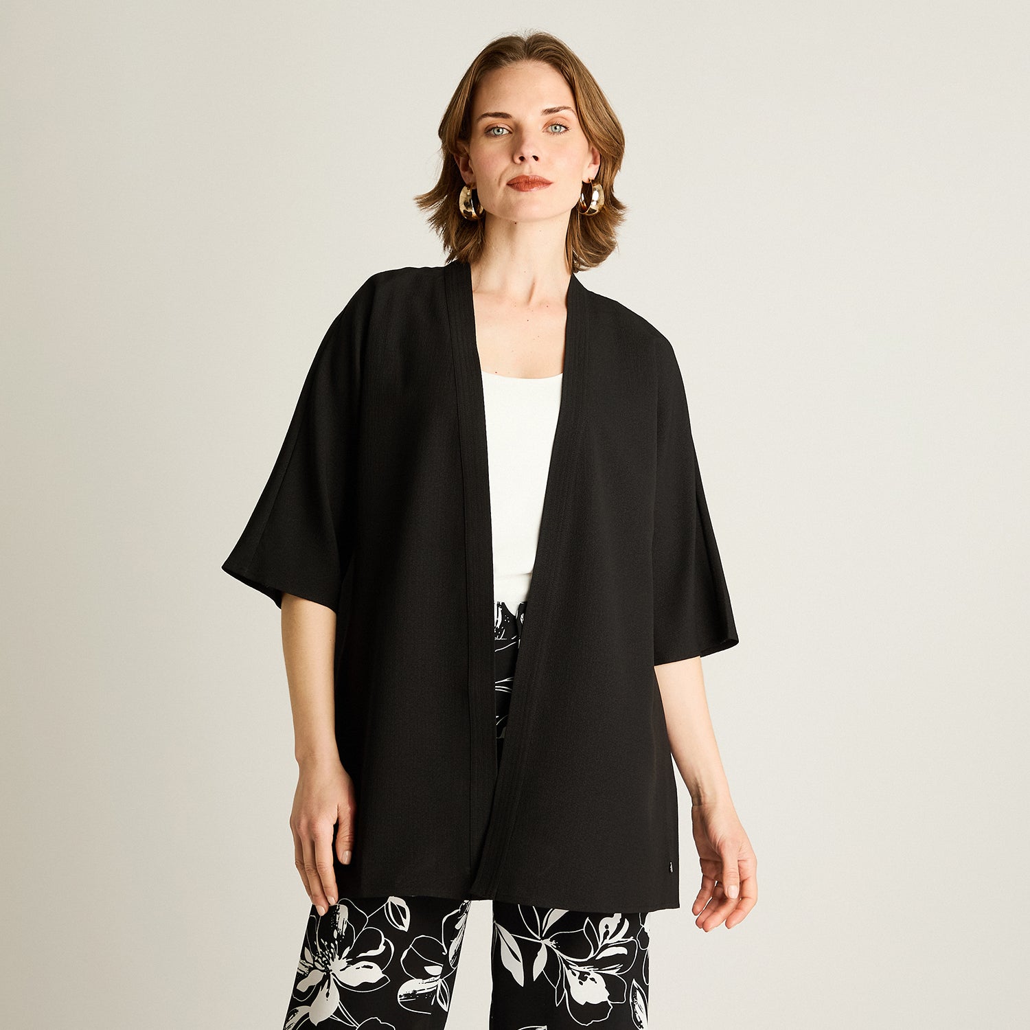 Tapado Negro Manga 3/4