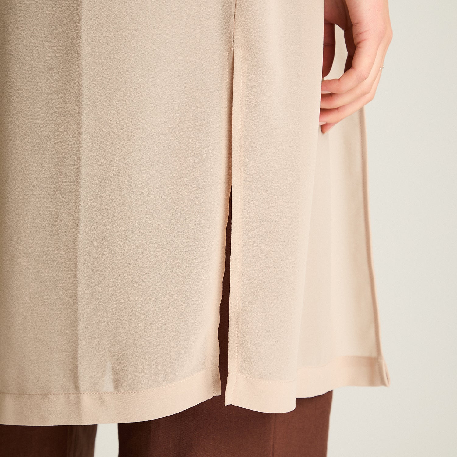 Tapado Beige Largo 3/4