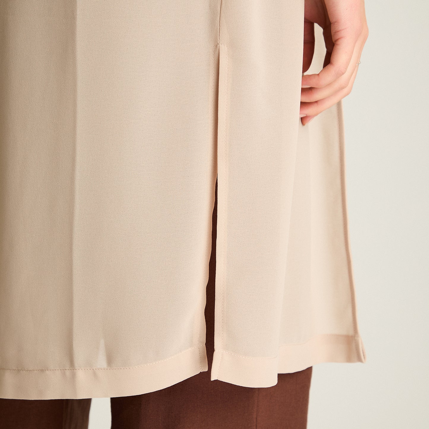 Tapado Beige Largo 3/4