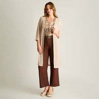 Tapado Beige Largo 3/4