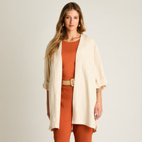 Tapado Arena Manga 3/4 No Elasticado Sin Forro Calce Holgado