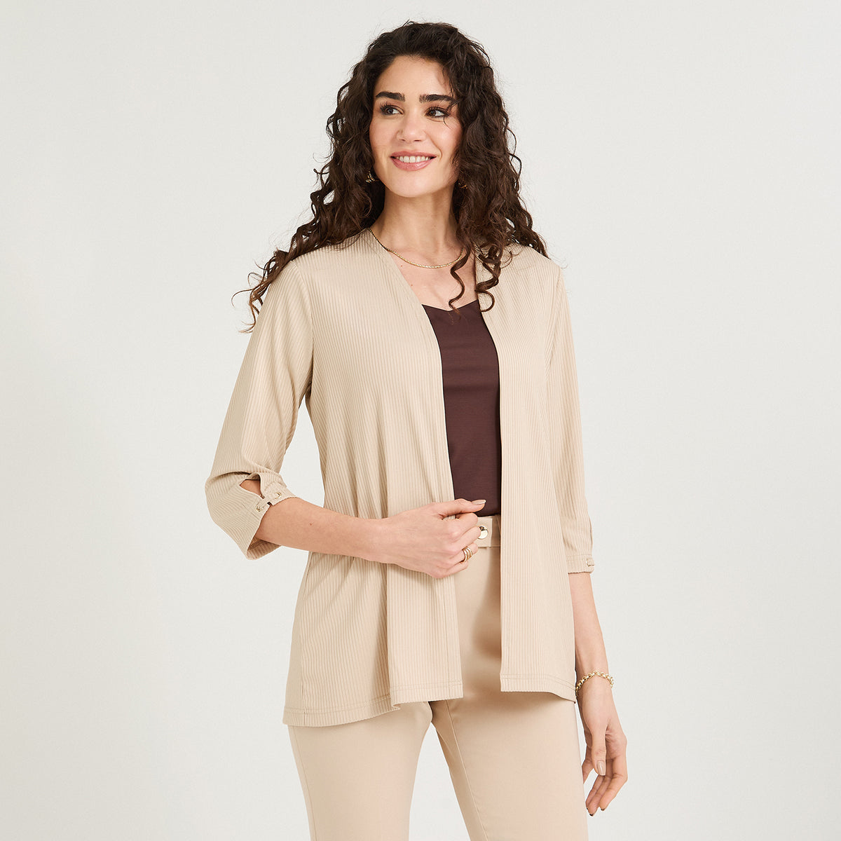 Tapado Manga 3/4 Liso Beige