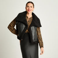 Chaqueta Sin Mangas Bonded Negro Curvi