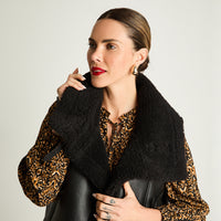 Chaqueta Sin Mangas Bonded Negro Curvi