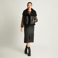 Chaqueta Sin Mangas Bonded Negro Curvi