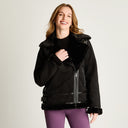 Chaqueta Biker Bonded Cinturón Negro