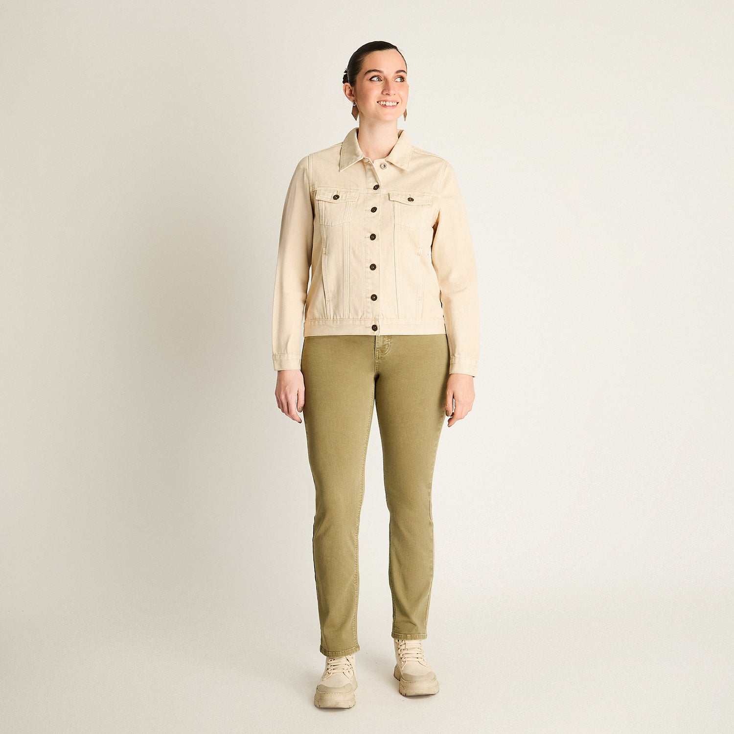Casaca Mezclilla Beige