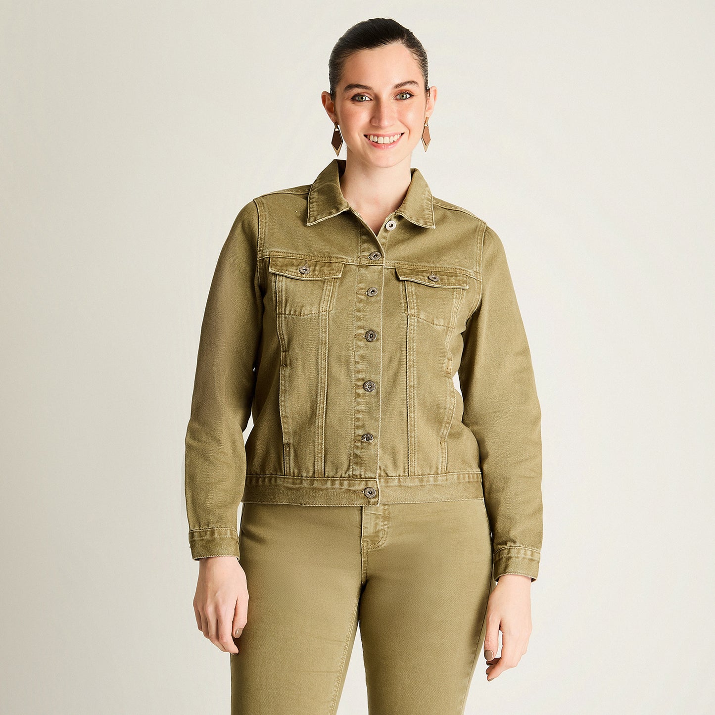 Casaca Mezclilla Verde